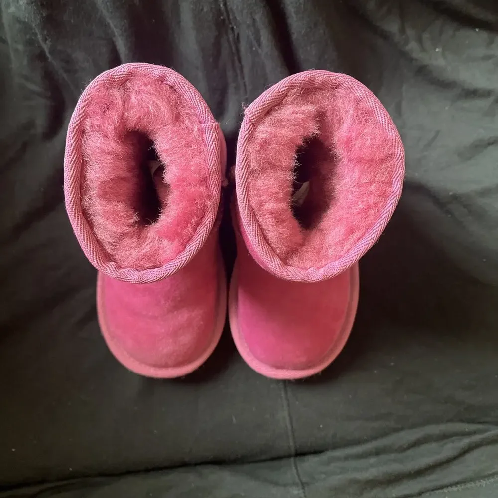 UGG Kids Pink Suede Boots